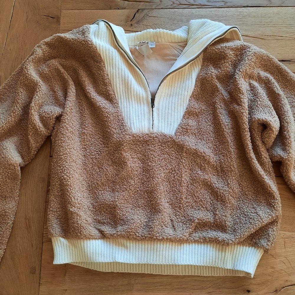 Anthropology Dolan Cropped sherpa sweater